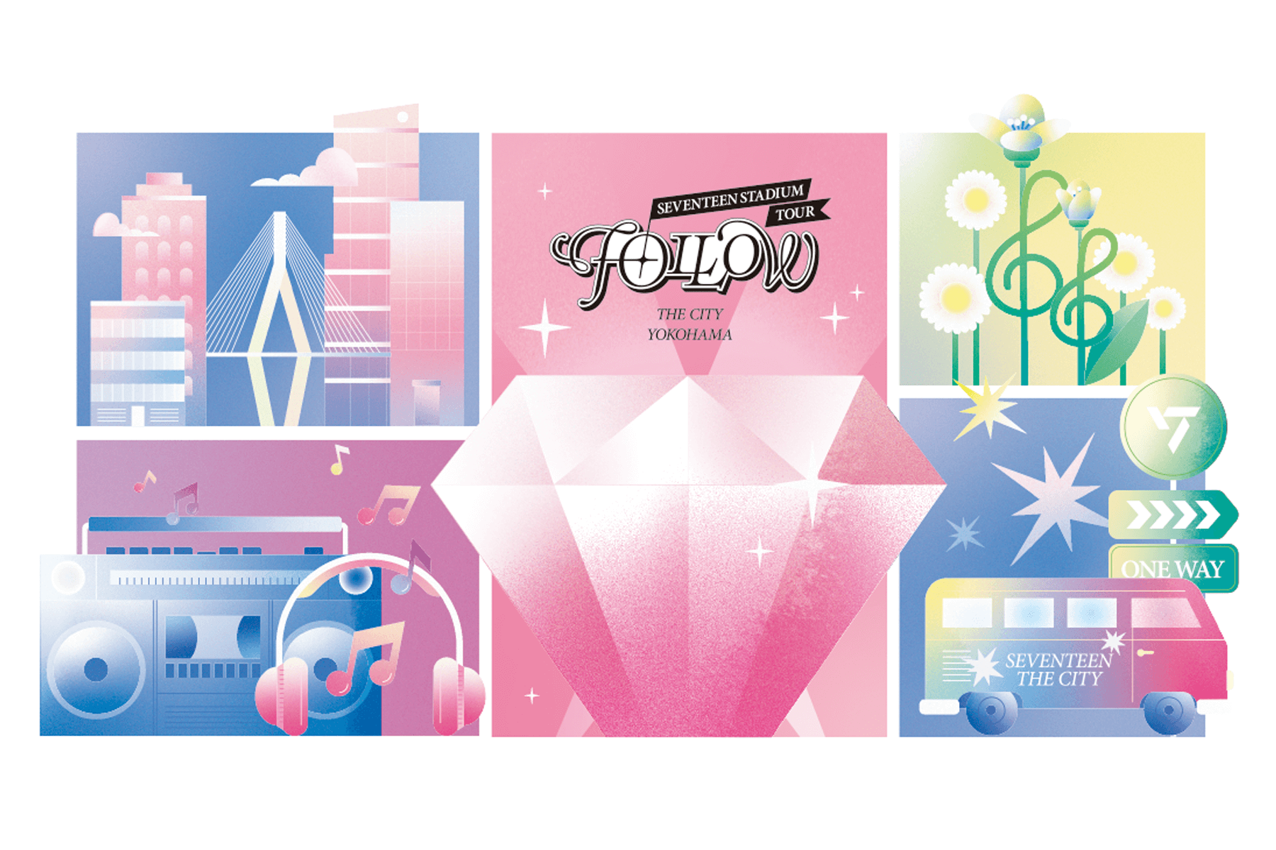 SEVENTEEN 'FOLLOW' THE CITY YOKOHAMA」コラボレーションファン